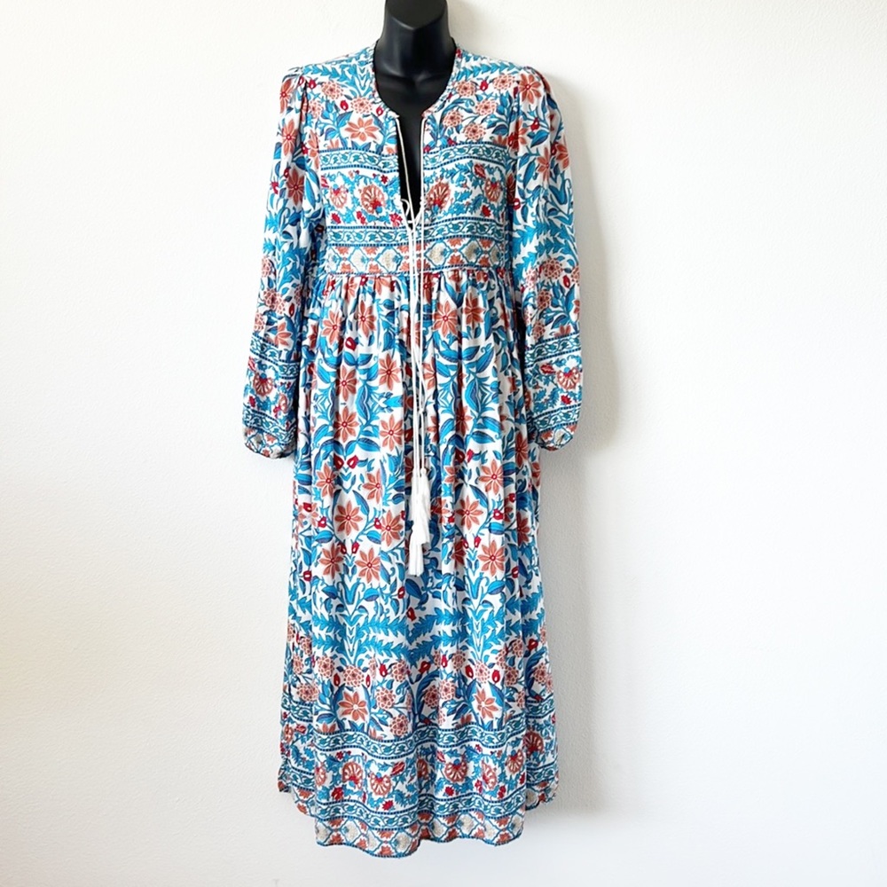 100% Cotton Floral MIDI Dress
